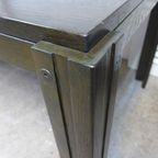 Set Van 6 Brutalist Stoelen En Uitschuifbare Eettafel thumbnail 10