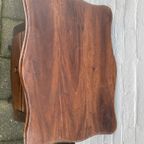 Teak Tafeltje Met Gebogen Poten En 3 Lades, 80 Cm Hoog thumbnail 8