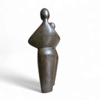 Solid Bronze Figures / Family With Child 1960s thumbnail 6