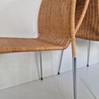 4 Bonancina Tito Agnoli Design Rieten Eetkamer Stoelen. thumbnail 9