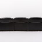 De Sede Ds 101 Black Leather Lounge Sofa, 1970’s thumbnail 3