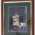 Super Mooie Vintage Lijst Met Glas En Mooie Afbeelding thumbnail 4