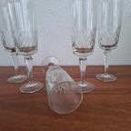 5 Hoge Champagneglazen, Kristallen Flutes, Kristallen Glazen thumbnail 14