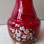 Rood "Bohemia Glass" Vaasje thumbnail 4