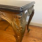 Messing Tafeltje Bijzettafel Salontafel Jaren 60 Louis Seize Stijl Frans thumbnail 2