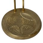 Hollywood Regency - Umbrella Stand In The Shape Of A Flamingo Standing In A Pond - Polished Brass thumbnail 6