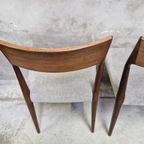 Nieuw Bekleed Jaren 60 Fristho Design 4 Vintage Eetkamerstoelen thumbnail 9