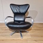 Leolux Formi - Relaxfauteuil - Zwart - Leder - Design thumbnail 2