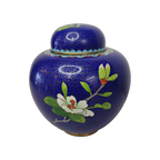 Vintage Blauwe Cloisonné Gemberpot thumbnail 6