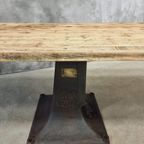 Antieke Industriële Tafel Xxl Eettafel 90 X 308 Cm thumbnail 14