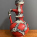 Red Fat Lava Vase By Jopeko Model 7201-21 thumbnail 4