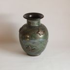 Roger Guerin Art Deco Earthenware Vase, Belgium, 1920S. thumbnail 11