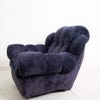 Vintage Fauteuil "Cloud" In Ribfluweel thumbnail 2