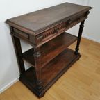 Antieke Frans Eiken Dressoir, Sitetable Opklapbaar thumbnail 18