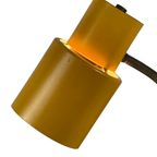 Vintage Desk Lamp - Yellow - Brass Gooseneck And Power Switch On The Base thumbnail 6