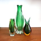 Vintage Vaas Murano In Smaragd Groen, Jaren '60 thumbnail 4