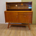 Vintage Highboard Vitrinekast Vitrine Kast Kastje Dressoir Wandkast thumbnail 8