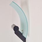 Postmodern Metaal Glas Wandlamp Modern Hillebrand Design ‘80 thumbnail 2