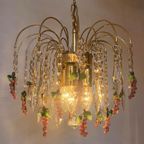 Set Van 2 Murano Druiven Kroonluchters Hanglampen Vintage thumbnail 6