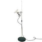 Mid-Century Verstelbare Vloerlamp Chroom Wit 1960’S thumbnail 4