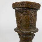Waterpijpbases - Bidiri, Koper - India - Hand Gegraveerd - Bloemen - Hoekah - Islamitisch - Mogoe thumbnail 9
