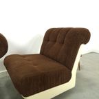 Space Age Fauteuil Bruin Met Kunststof thumbnail 5