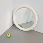 Xl Moderne Wit Ronde Spiegel Kunststof Strak Design ‘80 thumbnail 6