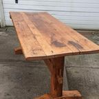 Antieke Rustieke Landelijke Massief Houten Eettafel 210 Cm thumbnail 7