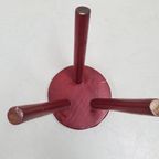 Red French Tripod Stool, 1960S thumbnail 6