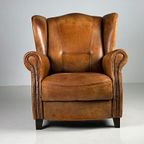 Wingback Fauteuil Schapenleer Klassiek thumbnail 14