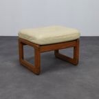 Lounge Chair With Ottoman In Leather By Poul Jeppesen For Holstebro Denmark, 1970S thumbnail 9