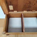 Vintage Franse Houten Klep Bank Halbank Eetkamerbank 109 thumbnail 14