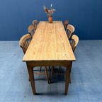 Oude Grenenhouten Cafe Tafel thumbnail 21