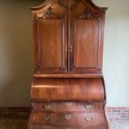 Prachtig Antiek Mahonie Empire Topbureau, Secretaire,Kabinet, Inclusief Bezorgen. thumbnail 3