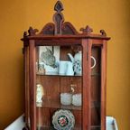 Vintage Dressoir In Art Deco Style, Buffet Kast Met Vitrine thumbnail 25