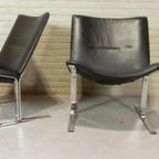 2 Deens Design Vintage Eagle Leren Fauteuils, Kebe Mobler thumbnail 5