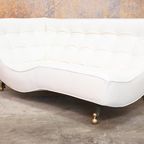 Nieuwbeklede Witte Leren Montis Quintus Design Chaise Longue thumbnail 9