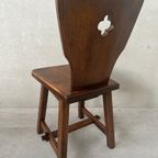 10x Vintage Brutalist Stoelen – Eik thumbnail 11