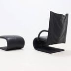 Ligne Roset Zen Lounge Chair And Ottoman By Claude Brisson 1980S thumbnail 4