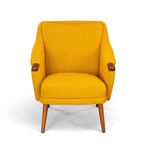 Geherstoffeerde Deens Design Gele Fauteuil By Johannes Andersen, 1960S thumbnail 2