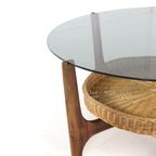 Ronde Vintage Salontafel Met Lectuurhouden 'hilla' thumbnail 12