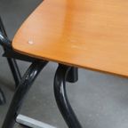 Set Van 12 Vintage Jaren ’60 Dutch Design Marko School/kantine/eetkamerstoelen Met Armleuningen thumbnail 11