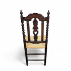8 ( 2 X Armrest ) X Ornate Wood / Bobbin / Wicker Dining Chair / Studded Chairs thumbnail 3