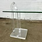 Vintage Design Plexiglas / Glass Side Table thumbnail 9