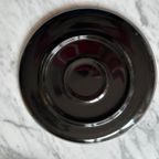 5X Vintage Gebaks / Ontbijtbord Rood (West Germany?) thumbnail 2
