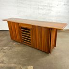 Italiaans Vintage Dressoir Kast Met Walnoot Hout thumbnail 6