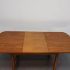 Vintage Eetafel Rechthoek Notenfineer thumbnail 6