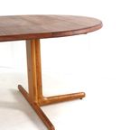 Vintage Ronde 2x Verlengbare Massief Teak Eettafel Tafel Deens thumbnail 6