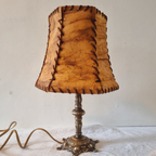 Varkensleer Lamp Met Koperen Poot thumbnail 3