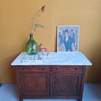 Vintage Dressoir In Art Deco Style, Buffet Kast Met Vitrine thumbnail 21